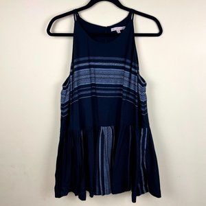 Gibson & Latimer Black Boho Swing Sleeveless Top M